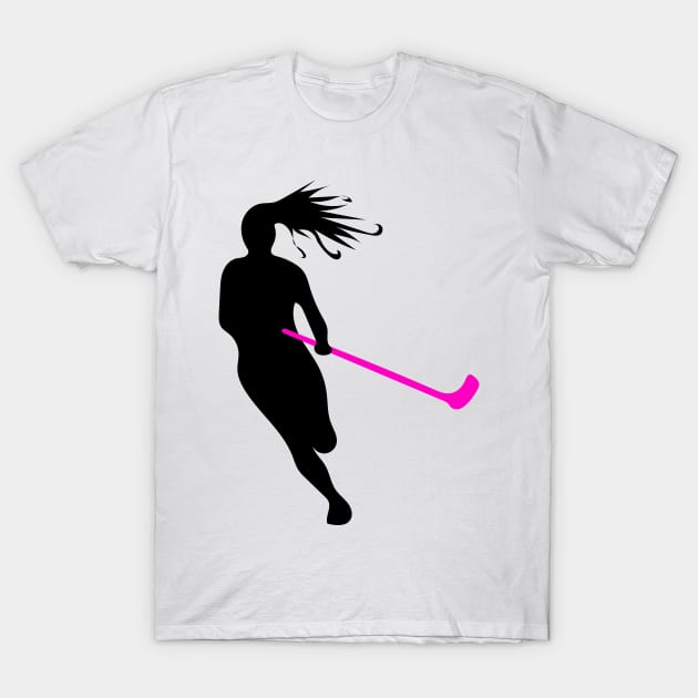 floorball player T-Shirt by Johnny_Sk3tch